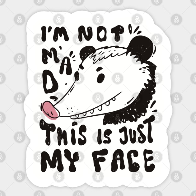 Funny possum quote Sticker by Christyn Evans